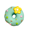 Hračka latexova mini donuts Mix so zvukom, 6 cm, YORK COLLECTION