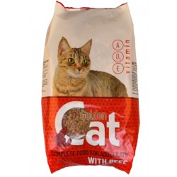 Kompletné krmivo pre dospelé mačky - hovädzie 3kg  Golden