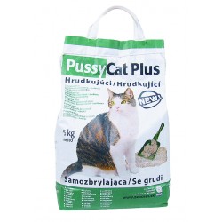 Podstielka hrudkujúca PussyCat Plus 5kg